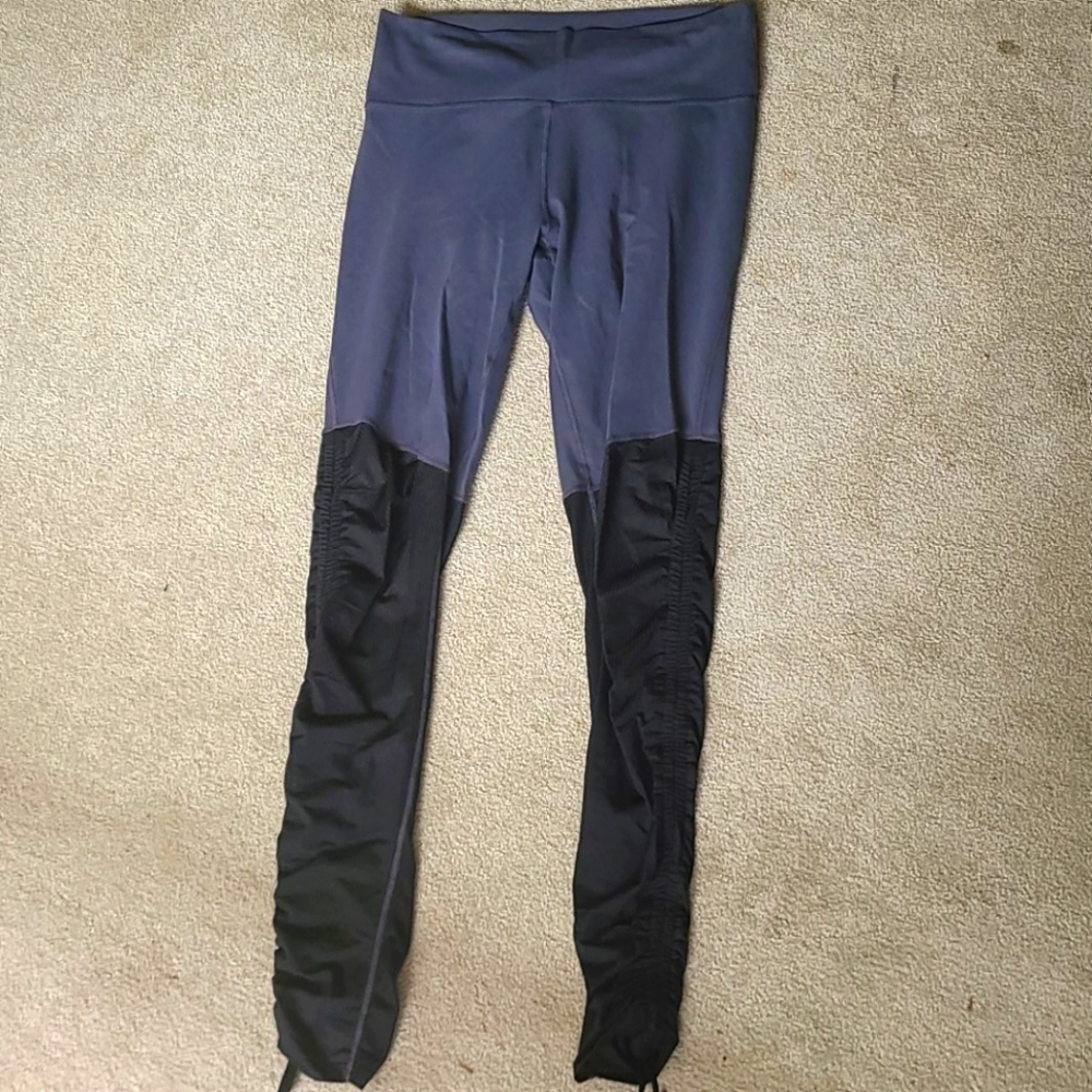 Black and Grey Cashel Foldover Fabletics Leggings
